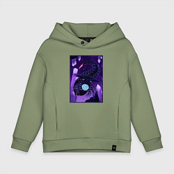 Толстовка оверсайз детская Subnautica подводный монстр, цвет: авокадо