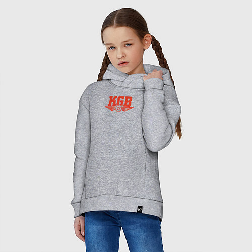 Детское худи оверсайз KGB Red / Меланж – фото 3