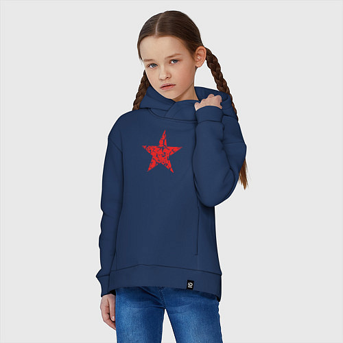 Детское худи оверсайз Star USSR / Тёмно-синий – фото 3