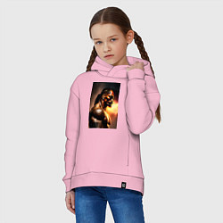 Толстовка оверсайз детская Снуп Догг, цвет: светло-розовый — фото 2