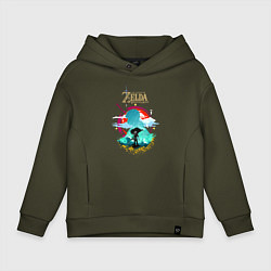 Толстовка оверсайз детская The Legend of Zelda - Link, цвет: хаки