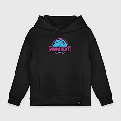 Толстовка оверсайз детская Miami Heat team, цвет: черный