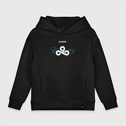 Толстовка оверсайз детская Cloud9 art, цвет: черный