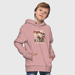 Толстовка оверсайз детская Blackpink Jennie Lisa Rose Jisoo, цвет: пыльно-розовый — фото 2