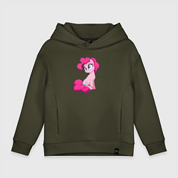 Толстовка оверсайз детская Пинки Пай, цвет: хаки