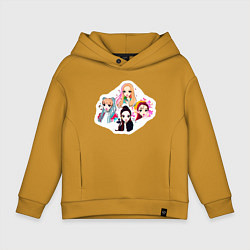 Детское худи оверсайз Четверо из Black Pink