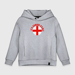 Толстовка оверсайз детская Coming home England, цвет: меланж