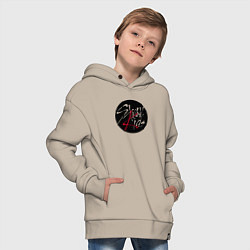 Толстовка оверсайз детская Stray Kids logo, цвет: миндальный — фото 2