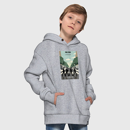 Детское худи оверсайз Skibidi toilet Beatles cameramen / Меланж – фото 4