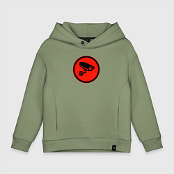 Толстовка оверсайз детская Skibidi toilet Камера, цвет: авокадо