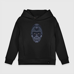 Толстовка оверсайз детская Black gorilla, цвет: черный