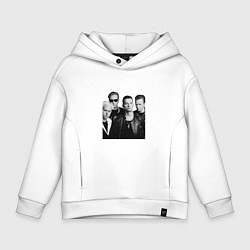 Толстовка оверсайз детская Depeche Mode World Violation Tour Band, цвет: белый