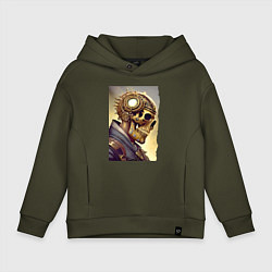 Детское худи оверсайз Череп а стиле стимпанк - нейросеть