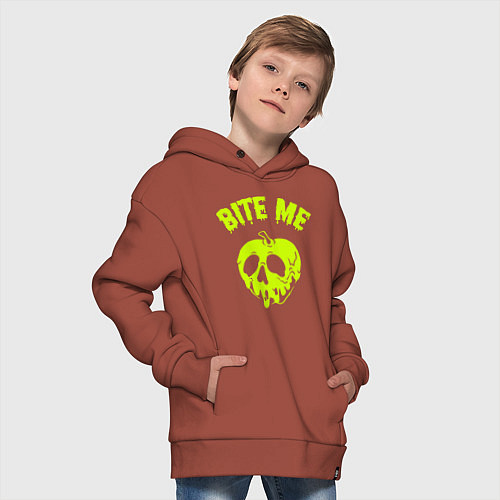 Детское худи оверсайз Ядовитое яблоко / Кирпичный – фото 4