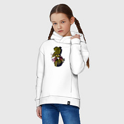 Толстовка оверсайз детская Спрингтрап и друзья, цвет: белый — фото 2