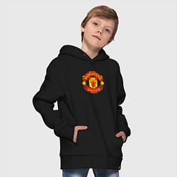 Толстовка оверсайз детская Манчестер Юнайтед фк спорт, цвет: черный — фото 2