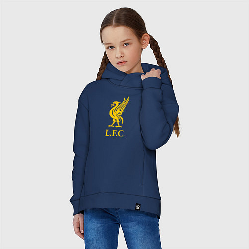 Детское худи оверсайз Liverpool sport fc / Тёмно-синий – фото 3