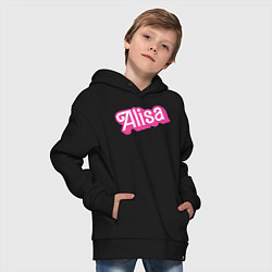 Толстовка оверсайз детская Alisa - retro Barbie style, цвет: черный — фото 2