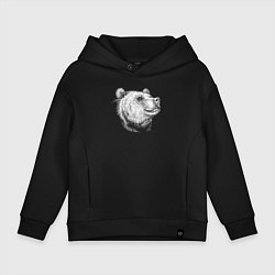 Детское худи оверсайз Голова весёлого медведя