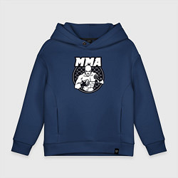 Толстовка оверсайз детская Warrior MMA, цвет: тёмно-синий
