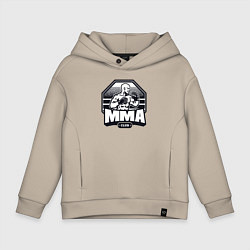 Толстовка оверсайз детская MMA club, цвет: миндальный