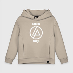 Толстовка оверсайз детская Linkin Park logo, цвет: миндальный