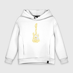 Толстовка оверсайз детская My guitar, цвет: белый