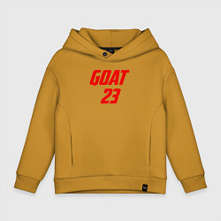 Толстовка оверсайз детская Goat 23, цвет: горчичный