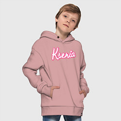 Толстовка оверсайз детская Ксения в стиле Барби, цвет: пыльно-розовый — фото 2