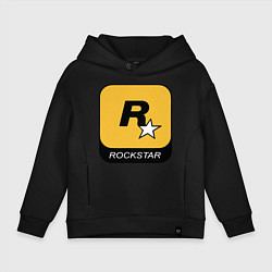 Толстовка оверсайз детская Rockstar, цвет: черный