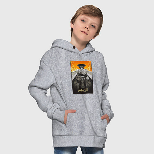 Детское худи оверсайз Безумный Макс - мотор / Меланж – фото 4