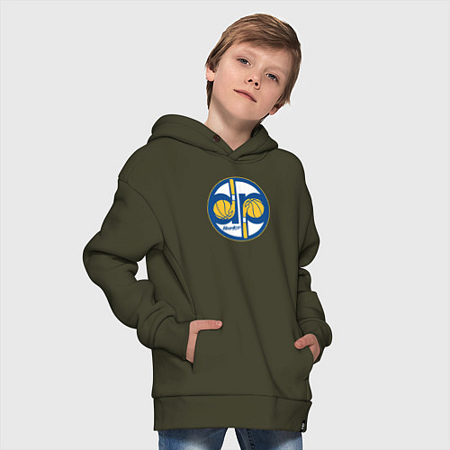 Детское худи оверсайз Warriors hoop kid / Хаки – фото 4