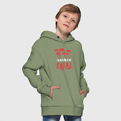 Толстовка оверсайз детская Depeche Mode - Spirit tour merch, цвет: авокадо — фото 2