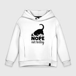 Толстовка оверсайз детская Nope - not today, цвет: белый