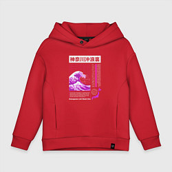 Детское худи оверсайз Канагава-оки нами ура
