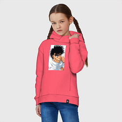 Толстовка оверсайз детская Иппо Боксер, цвет: коралловый — фото 2