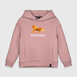 Толстовка оверсайз детская Mustang firely art, цвет: пыльно-розовый