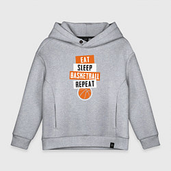 Детское худи оверсайз Eat sleep basketball