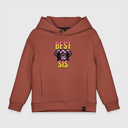 Толстовка оверсайз детская Best sis, цвет: кирпичный