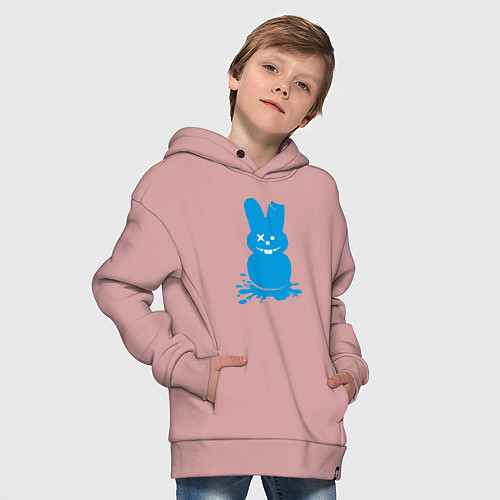 Детское худи оверсайз Blue bunny / Пыльно-розовый – фото 4