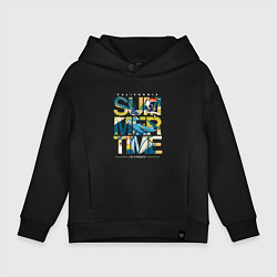 Толстовка оверсайз детская California summertime, цвет: черный