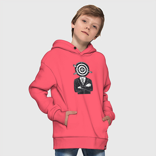 Детское худи оверсайз Человек дартс / Коралловый – фото 4