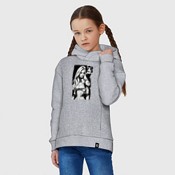 Толстовка оверсайз детская Barbie - sketch ai art, цвет: меланж — фото 2