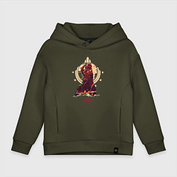 Толстовка оверсайз детская Helldivers 2: Paratroopers Symbol, цвет: хаки