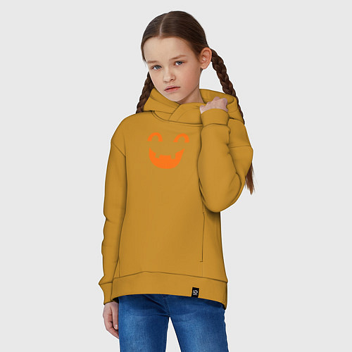 Детское худи оверсайз Orange smile / Горчичный – фото 3