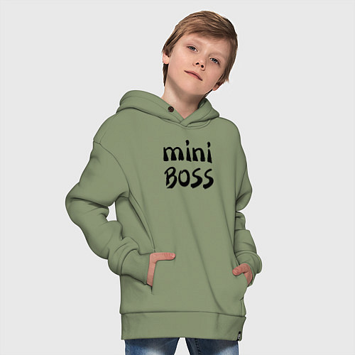 Детское худи оверсайз Mini boss / Авокадо – фото 4