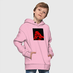 Толстовка оверсайз детская Физикал пэйн, цвет: светло-розовый — фото 2
