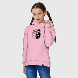 Толстовка оверсайз детская Jazz lover, цвет: светло-розовый — фото 2