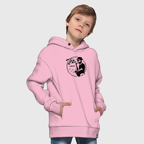 Детское худи оверсайз Jazz lover / Светло-розовый – фото 4