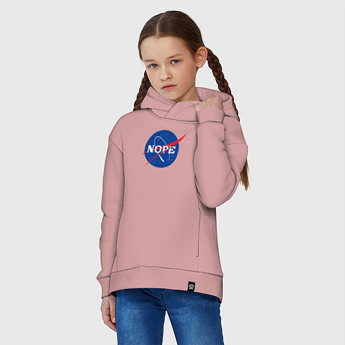 Детское худи оверсайз Nope NASA / Пыльно-розовый – фото 3